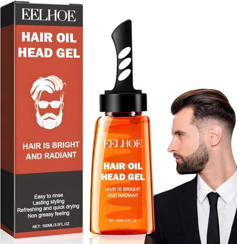 Hair Oil Head Gel, Haargel Herren, Haarwachs Männer zum Modellieren der Haare, 100ml von Miioto