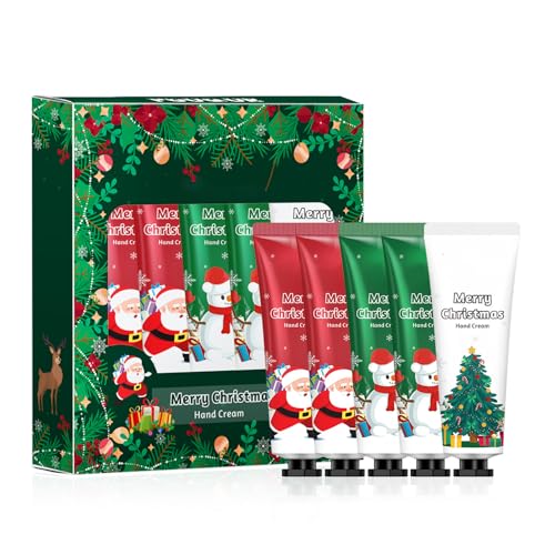 Miioto Mini Handcreme Weihnachten, Handcreme Geschenkset, handcreme Frauen, Handpflege Feuchtigkeitsspendend, Weihnachtsset für Männer, Kunden, Kollegen, Mitarbeiter -5 * 30ml von Miioto