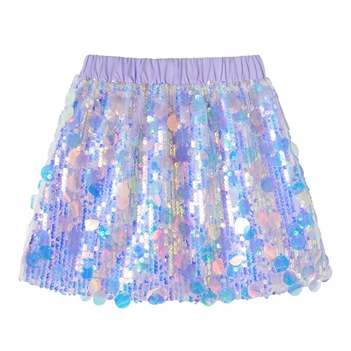 Miipat Mädchen Pailletten Rock Kinder Glitzer Mini Röcke Elastische Taille mit Lining Mode Mädchen Skorts Rock für Tanz Geburtstag Prinzessin Party Festlich 170 12-13 Jahre von Miipat