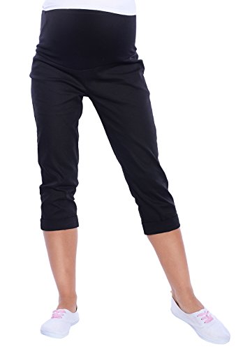 Mija - Capri Umstandshose Denim Caprihose 3012 (40, Schwarz) von Mija Arts