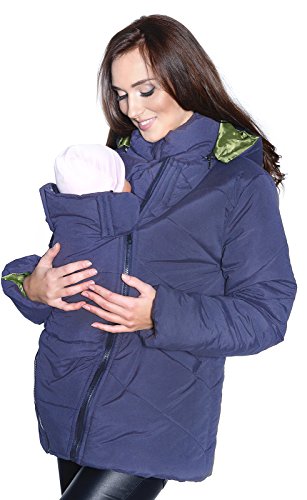 Mija / 3 in1 Tragejacke Umstandsjacke für Tragetuch Winterjacke für beide 1108A (XXL, Blau) von Mija Arts