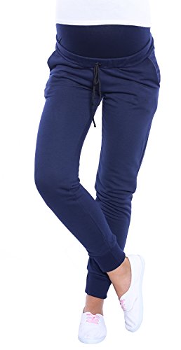 Mija - Casual Schwangerschaftshose Umstandshose mit Bauch-Panel/Umstandsmode 4060 (EU34 / XS, Marine blau) von Mija Arts