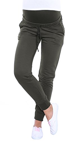 Mija - Casual Schwangerschaftshose Umstandshose mit Bauch-Panel/Umstandsmode 4060 (EU42 / XL, Khaki) von Mija Arts