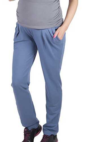 Mija - Komfortabel Umstandshose mit Bauchband Schwangerschaftssporthose 1038 (XL, Jeans) von Mija Arts