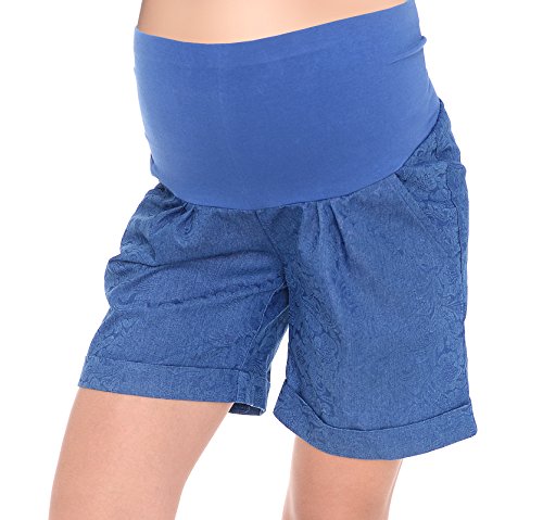 Mija - Kurze Jeans Umstandsshorts/Umstandshose mit Bauchband für Sommer 1045 (EU42 / XL) von Mija Arts