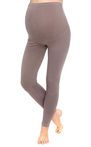 Mija - Lange Umstandsleggings/Leggings warme für den Winter/Baumwolle 7203 (L, Beige) von Mija Arts