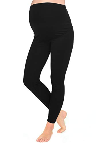 Mija - Lange Umstandsleggings/Leggings warme für den Winter/Baumwolle 7203 (S, Schwarz) von Mija Arts