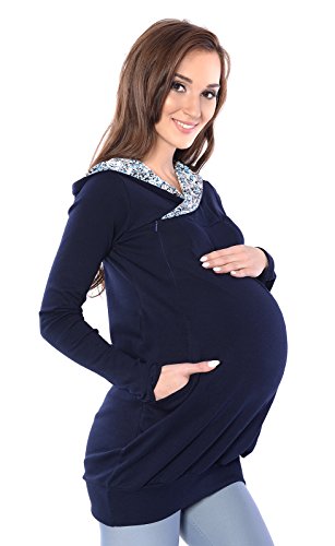 Mija - Umstandsmode / - 2 in1 Stillpullover & Umstandspullover Stilltop 7102A (S/M, Marine) von Mija Arts