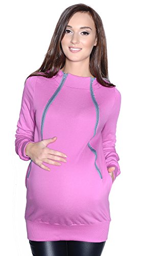 Mija - Umstandsmode / 2in1 Stillpullover & Umstandspullover Stilltop Stillpulli Rita 7110 (M, Rosa) von Mija Arts
