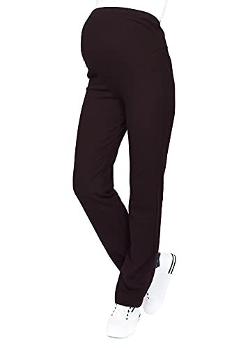 MijaCulture Schwangerschaftshose/Yogahose mit extra Bauch-Panel/Umstandsmode 3010 (XXL, Braun) von MijaCulture