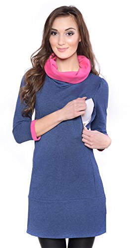 Mija - 2 in1 Elegant Stilltunika & Umstandstunika/Still-Pulli Lady 7130 (EU38 / M, Jeans) von MijaCulture