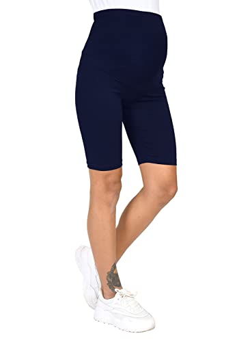 Mija - Komfortable Kurze Umstandsleggings für Schwangere Shorts 1/2 Leggings 4008 (XXL, Dunkelblau) von MijaCulture