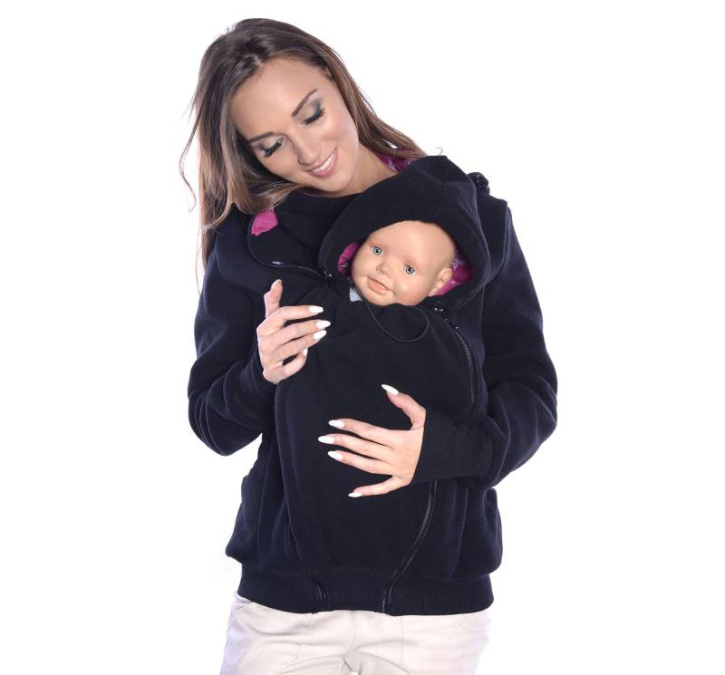 Mija - Mutterschaft Fleece Hoodie/Jacke Sweatshirt Für Baby-Träger 4047 Schwarz Mija - Mutterschaft Fleece Hoodie/Jacke Sweatshirt Für Baby-Träger 4047 Schwarz von MijaCulture