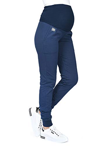 MijaCulture Casual Schwangerschaftshose Umstandshose mit Bauch-Panel Coco M003 (XL, Dunkelblau) von MijaCulture