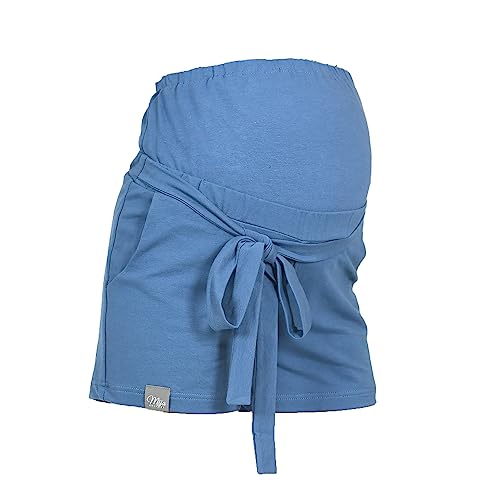 MijaCulture Kurze Umstandsshorts/Umstandshose mit Bauchband für Sommer M008 Bella (XL, Jeans) von MijaCulture