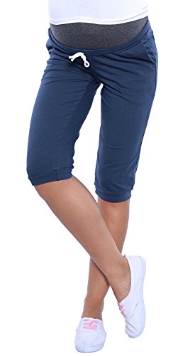 MijaCulture - Umstandsmode/Capri Umstandshose Relaxed Caprihose 4090 (L / EU40, Blau) von MijaCulture