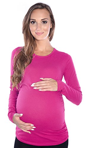 MijaCulture Umstandsmode/Langarmshirt Umstandsshirt Umstandstop 18 Farben 3023 (36/38, Rosa) von MijaCulture