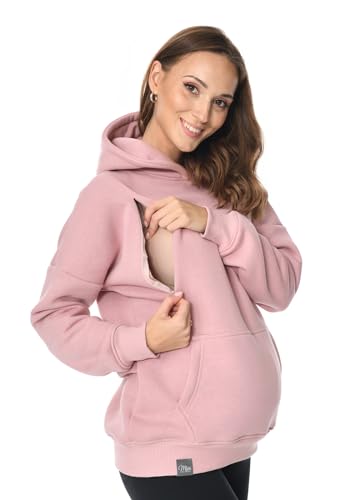 MijaCulture Umstandsmode 2in1 Stillpullover & Umstandspullover Stilltop Stillpulli Molly M001 (XL, Rosa) von MijaCulture