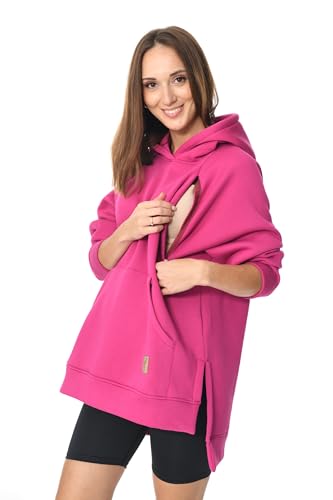 MijaCulture Umstandsmode 2in1 Stillpullover & Umstandspullover Stilltop Stillpulli Stella M014 (L/XL, Rosa) von MijaCulture