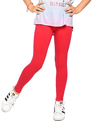 MijaCulture lang Mädchen Kinder Hose Leggings Hosen Baumwolle MI-01 (122, Rot) von MijaCulture