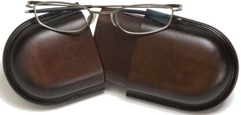 Mika Gürteltasche Brillenetui klein Sattelleder 16x8x3cm braun von Mika