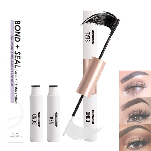 Mikabila 5g Mascara + 10g Wimpernkleber, Volumisierende Mascara für extrem Lange Wimpern, Wasser- und Schweißfeste Mascara, Lang Anhaltend und Nicht verschmierend von Mikabila