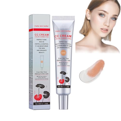 Mikabila Foundation (03)45ML CC-Creme mit Vitamin C-Komplex und Mineralpigmenten,Cosmetics CC-Creme,farbkorrigierende,selbstanpassende CC-Creme für reife Haut, SPF 50+ von Mikabila