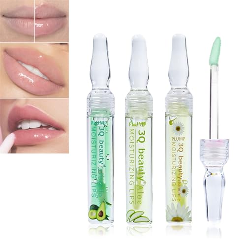 Mikabila 3pcs Lip Plumper Set,Natürlicher Lip Plumper Enhancer und Lip Care Serum,Lip Maximizer Balm Plumper Lip Extremes Volumen,für Weichere, Größere und Vollere Lippen von Mikabila