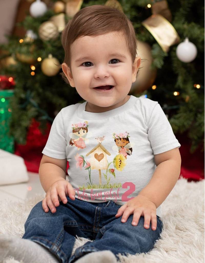 Mikalino Baby/Kinder T-Shirt Mit Spruch Ich Bin Jetzte Zwei 2 Fee Kurzarm | Geschenkidee von Mikalino