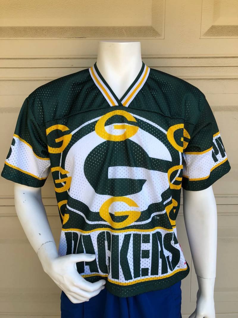 Jahrgang Packer Jersey Fußball Mesh Shirt 70Er Jahre 80Er Wilson Green Bay Größe Medium Jahrgang Packer Jersey Fußball Mesh Shirt 70Er Jahre 80Er Wilson Green Bay Größe Medium von MikesQualityVintage