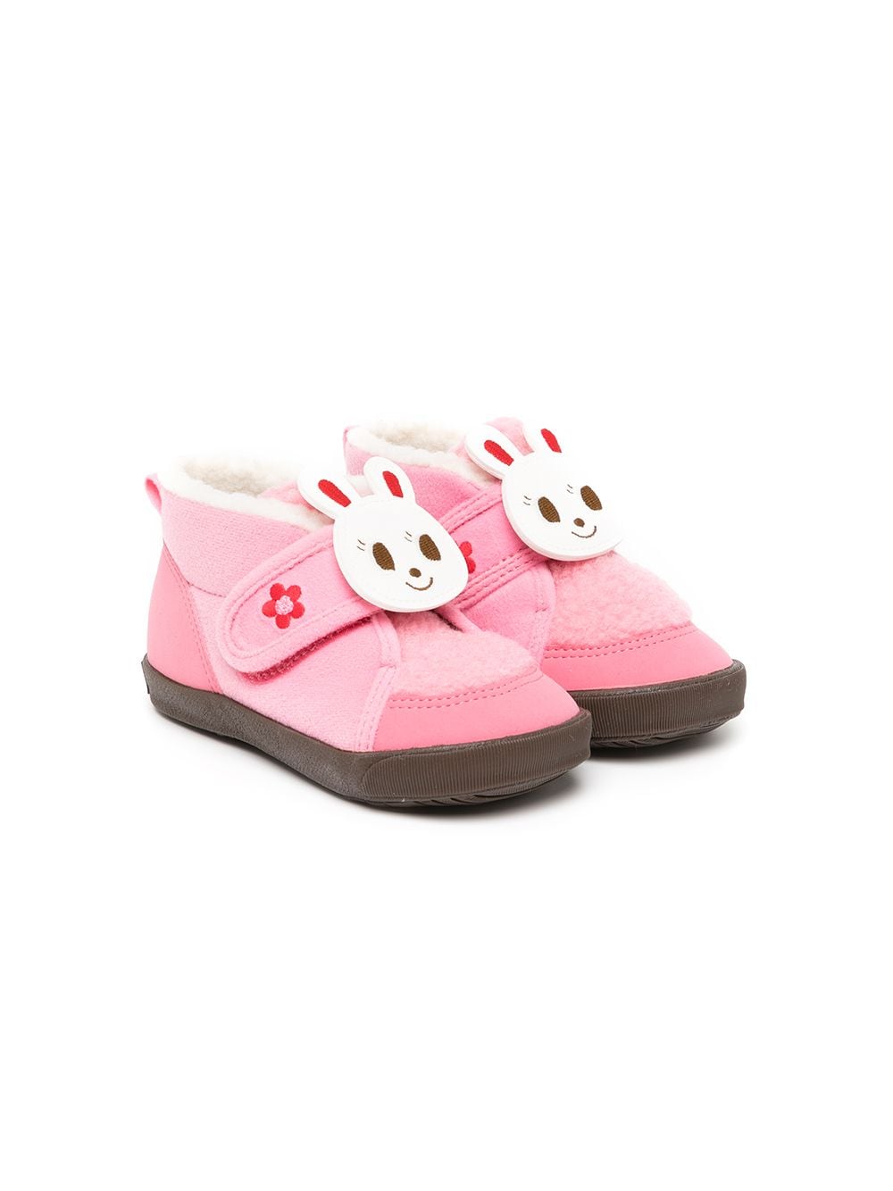 Miki House Baby Second Sneakers mit Hasenapplikation - Rosa von Miki House