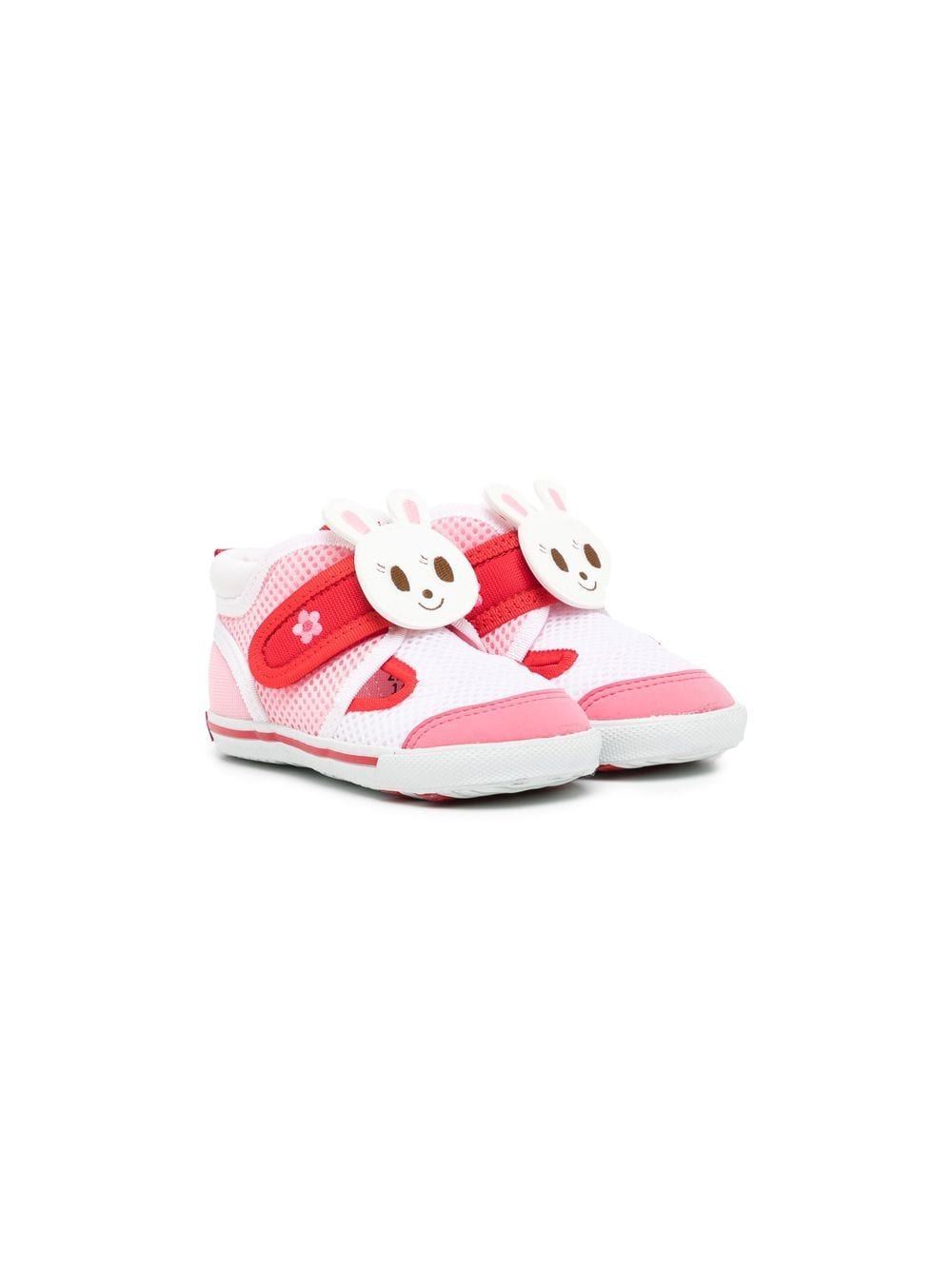 Miki House Bunny Sneakers mit Klettverschluss - Rosa von Miki House