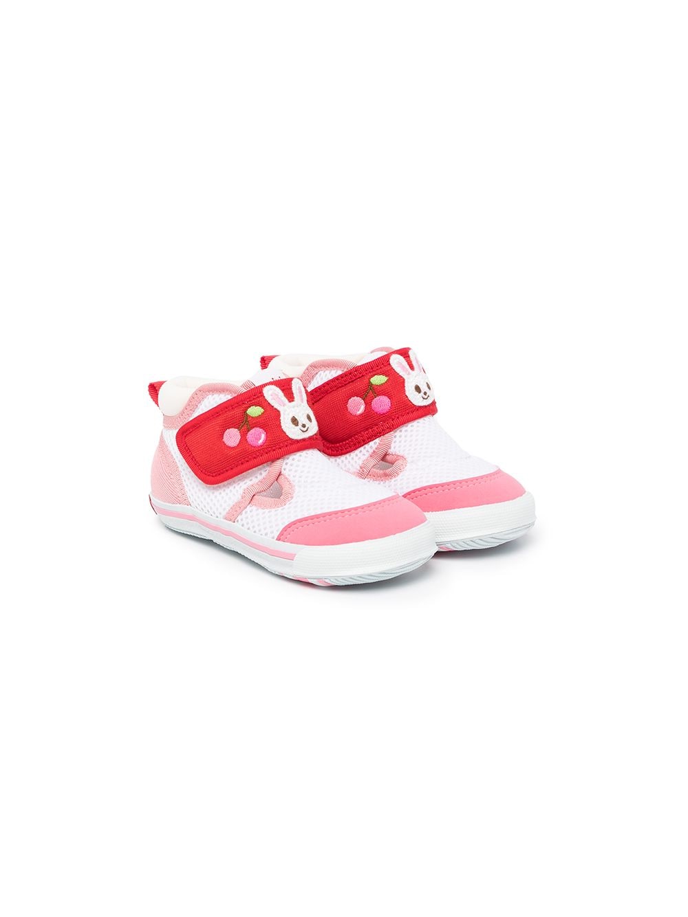Miki House Sneakers mit Hasenstickerei - Rosa von Miki House