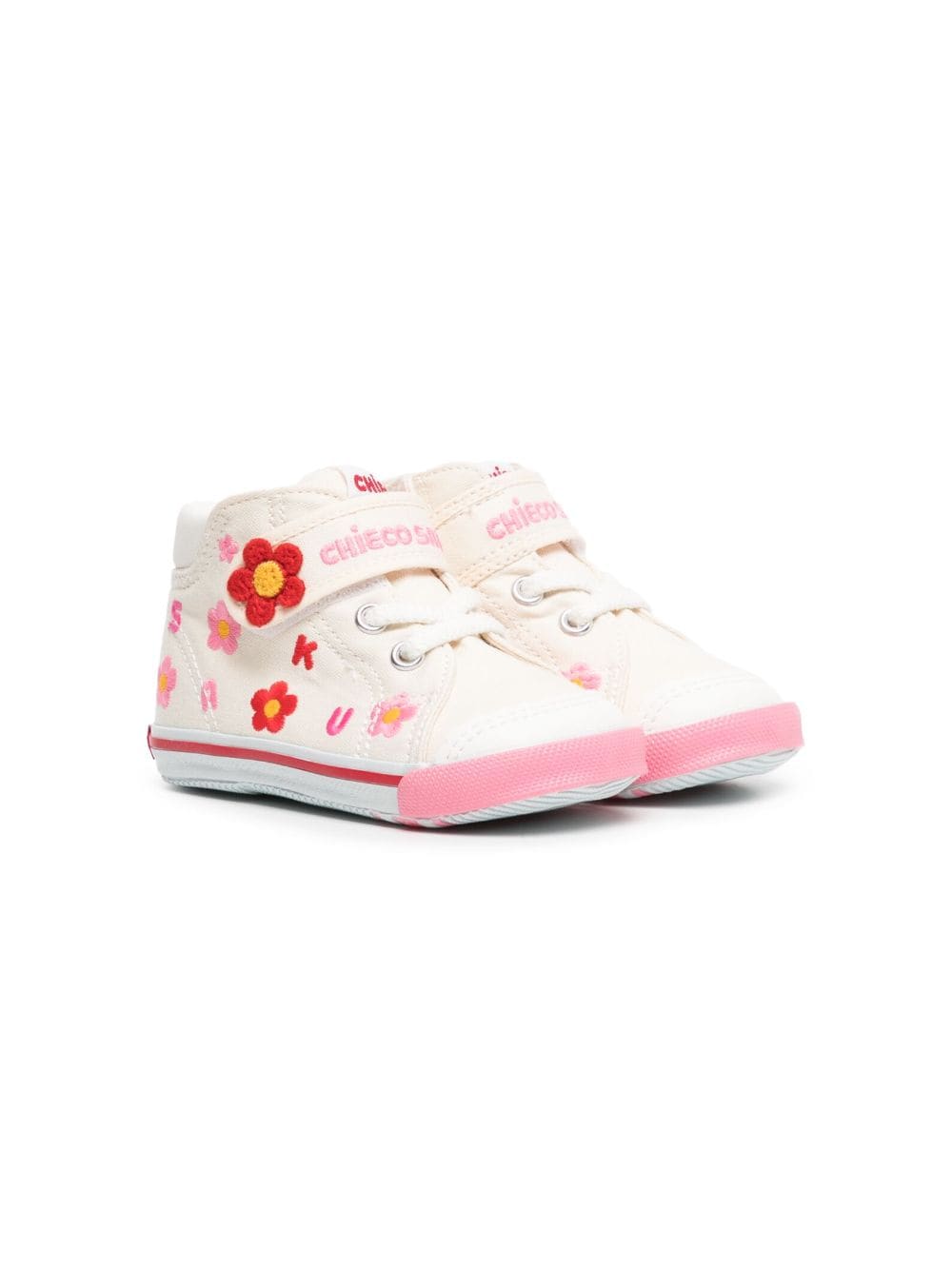 Miki House Sneakers mit Klettverschluss - Nude von Miki House