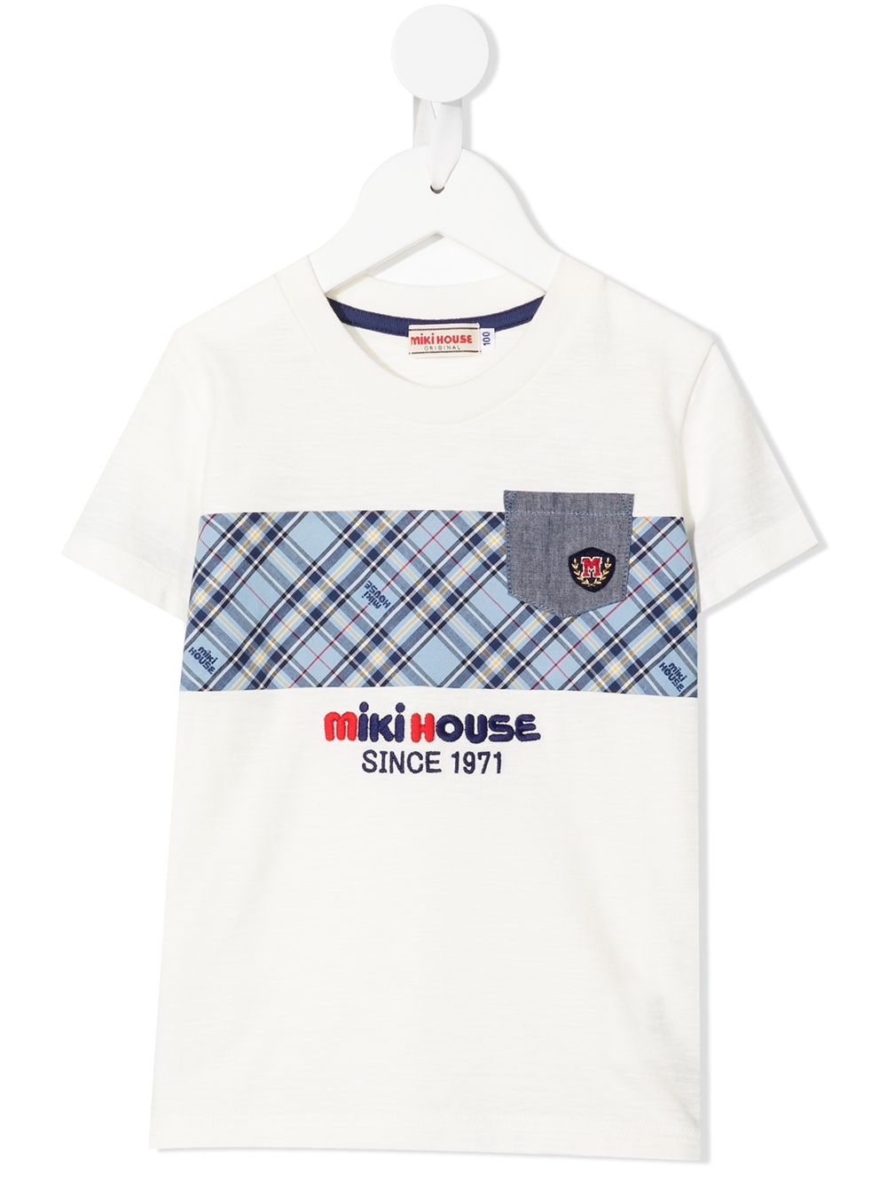 Miki House T-Shirt mit Logo-Print - Weiß von Miki House