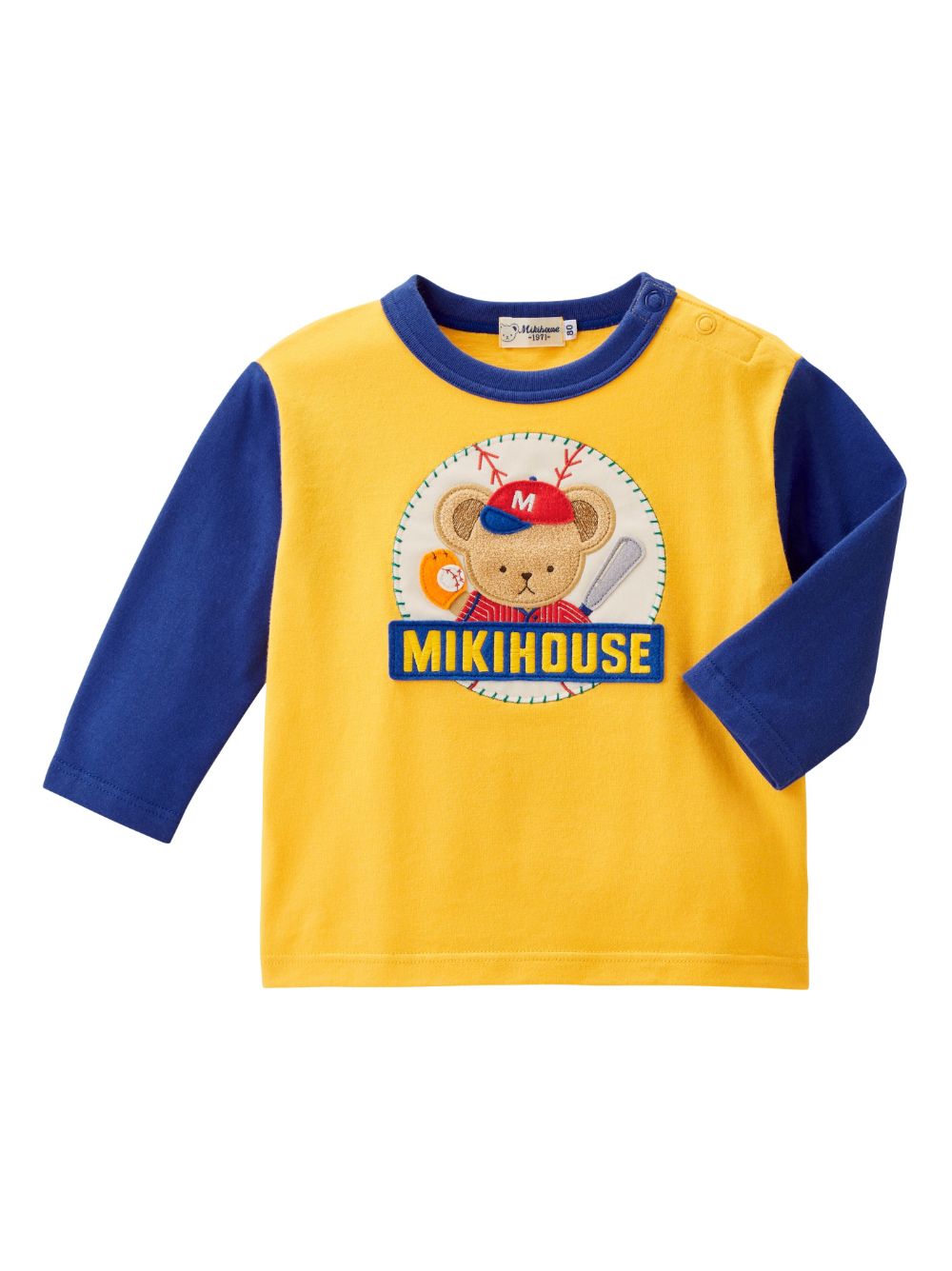 Miki House T-Shirt mit Logo-Stickerei - Gelb von Miki House