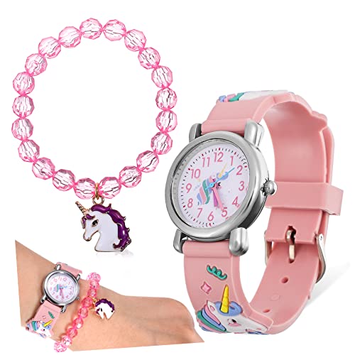 Mikikit 1 Satz Armband für Kinderuhren Einhorn Uhr Armband für Kinder ansehen Armbanduhr Modeuhr Geschenke Kleinkind Uhren Kinder schauen zu Karikatur Anschauen Quarzuhren Student Plastik von Mikikit