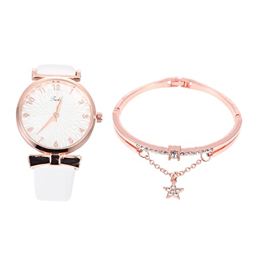 Mikikit 1satz Stylisches Damen Armbanduhr Set Mit Handgelenkarmband Quarz-Uhr Für Modisches Schmuck-Set Für Besondere Anlässe Und Alltag von Mikikit