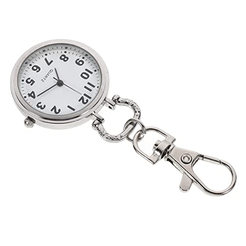 Mikikit 1 X Zinklegierung Uhren Für Krankenhäuser Taschenuhr Für Damen Große Anzahl Taschenuhr Krankenpflege-Taschenuhr Tragbare Taschenuhr Für Krankenschwestern Clip-On-Quarzuhr von Mikikit