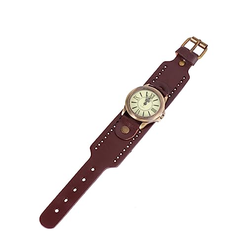 Mikikit 1stk Freizeituhren Für Herren Armbanduhren Aus Leder Armband Für Männer Antike Armbanduhr Retro Armbanduhr Frauen Beobachten Schlanke Lederarmbanduhr Jahrgang Fräulein Gurt von Mikikit