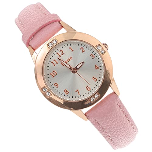 Mikikit Damen Uhr Armbanduhr Für Frauen Modische Armbanduhr Mit Dünnem Lederband Elegantes Design Für Alltag Und Besondere Anlässe Süße Uhr Für Kinder Und Teenager von Mikikit