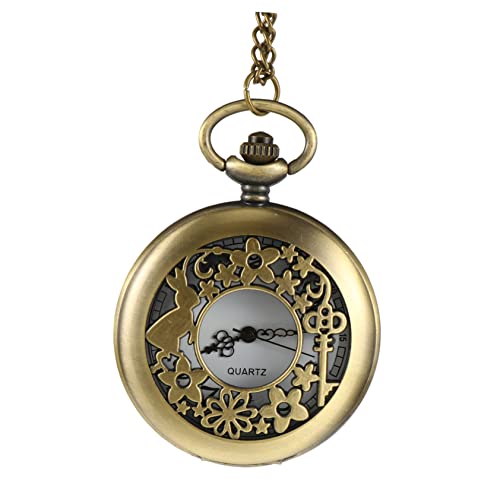 Mikikit 1 STK Taschenuhr Herrenuhren Vintage Kettenuhr Mann Beobachten Retro-Halskette Herrenhalskette Halsband Für Männer Halskette Mit Anhänger Für Männer Geschenk Groß Quarz Vater von Mikikit