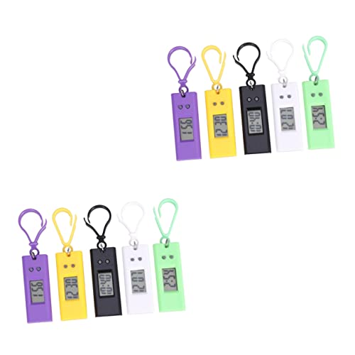 Mikikit 10 STK Schlüsselanhänger Digitaluhr Reloj Deportivo para Hombre Digitale Clip-on-Uhr Bewegungsuhren Für Männer Rucksack Mit Uhr Schwesternuhr Zum Anklemmen Junge Silikonhülle Kind von Mikikit