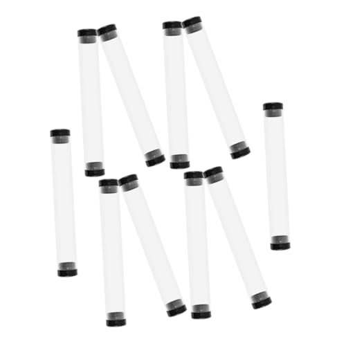 Mikikit 10 Stück Teiliges Transparente Stiftboxen aus Runde Zylinderform Leere Aufbewahrungsboxen für Kugelschreiber Füllfederhalter Geschenkboxen für Schreibwaren Praktische Stiftehalter von Mikikit