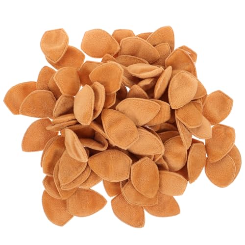 Mikikit 100 Stück Teiliges Rentierohren aus Stoff Doppelseitig Braun Hautfreundlich Langlebig zum Annähen an Kleidung DIY Bastelzubehör für Weihnachts und Kostümdekoration Einfache von Mikikit