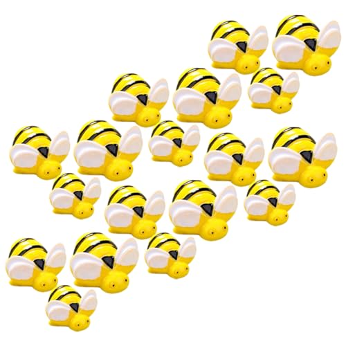 Mikikit 100 Stück Teiliges Resin Bienen DIY Schmuckanhänger Niedliche Bienenförmige Flachrücker Charms für Haarclips und Handwerksprojekte Realistisches Design für Kreative Bastelarbeiten von Mikikit