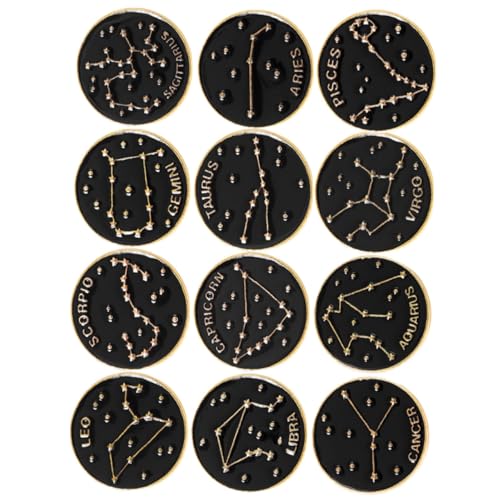 Mikikit 12Stücke Teiliges Set Emaille Broschen für Frauen Stilvolle Legierungs Pin Schmuck Kreative Anstecknadeln für Kleidung Taschen Rucksäcke Einzigartiges von Mikikit