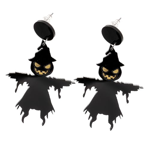 Mikikit 1Paar Halloween Ohrstecker mit Gruseligem Design Leichte Ohrringe für Frauen für Festivals Kostümpartys Auffällig von Mikikit