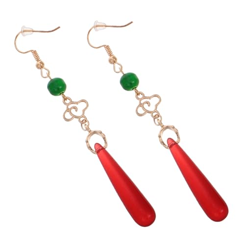 Mikikit Vintage Chinesische Ohrringe Ethnische Wasserfall Tropfenohrringe Für Frauen Cosplay Zubehör Cheongsam Schmuck Rote Jade Ohrhänger Mikikit Vintage Chinesische Ohrringe Ethnische Wasserfall Tropfenohrringe Für Frauen Cosplay Zubehör Cheongsam Schmuck Rote Jade Ohrhänger von Mikikit
