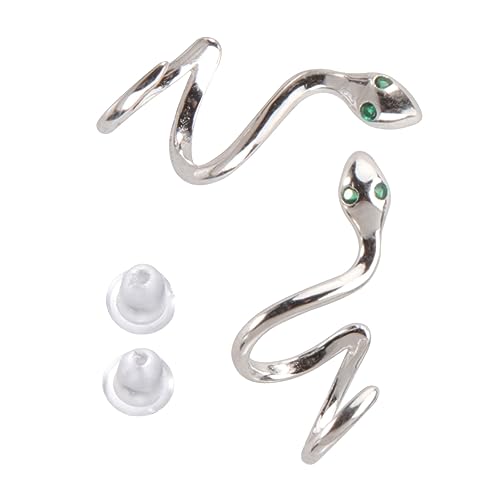 Mikikit 1Paar Schlangenohrringe Ohrstecker für Frauen Modischer Ohrschmuck im Schlangen Design Hypoallergen Angenehm zu Mikikit 1Paar Schlangenohrringe Ohrstecker für Frauen Modischer Ohrschmuck im Schlangen Design Hypoallergen Angenehm zu von Mikikit